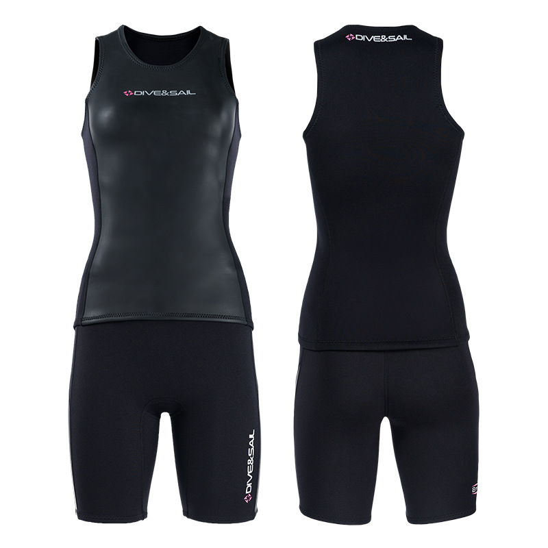 Snorkel Dry Top - Man Woman 2mm Leather Neoprene Wetsuit