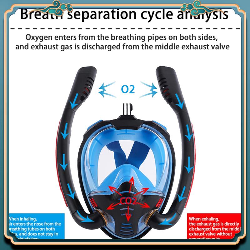 Snorkel Dry Top - Latest Snorkeling Mask Double Tube Silicone