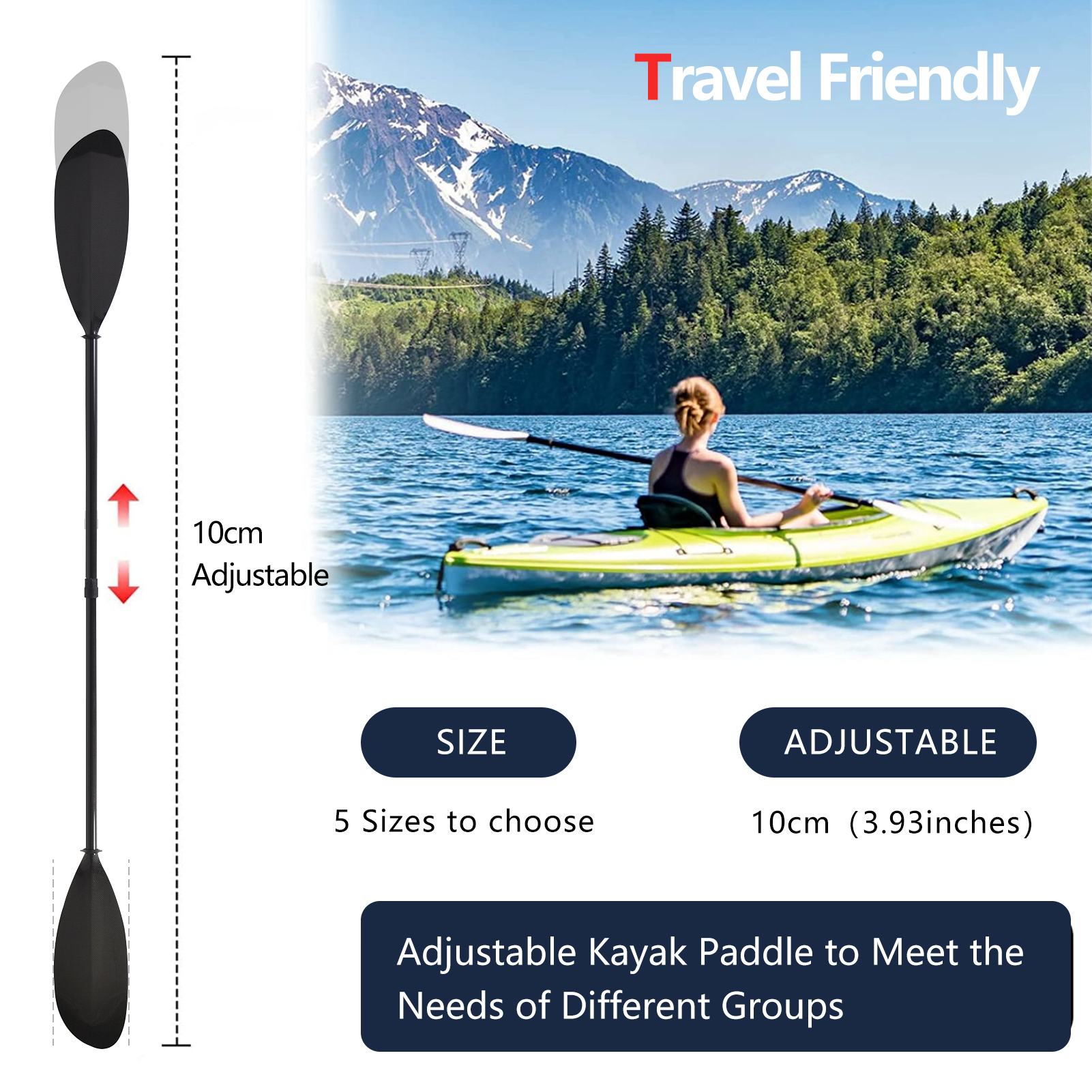 750g 2 Piece Sport Line Kayak  - Kayak Paddle Carbon review and price