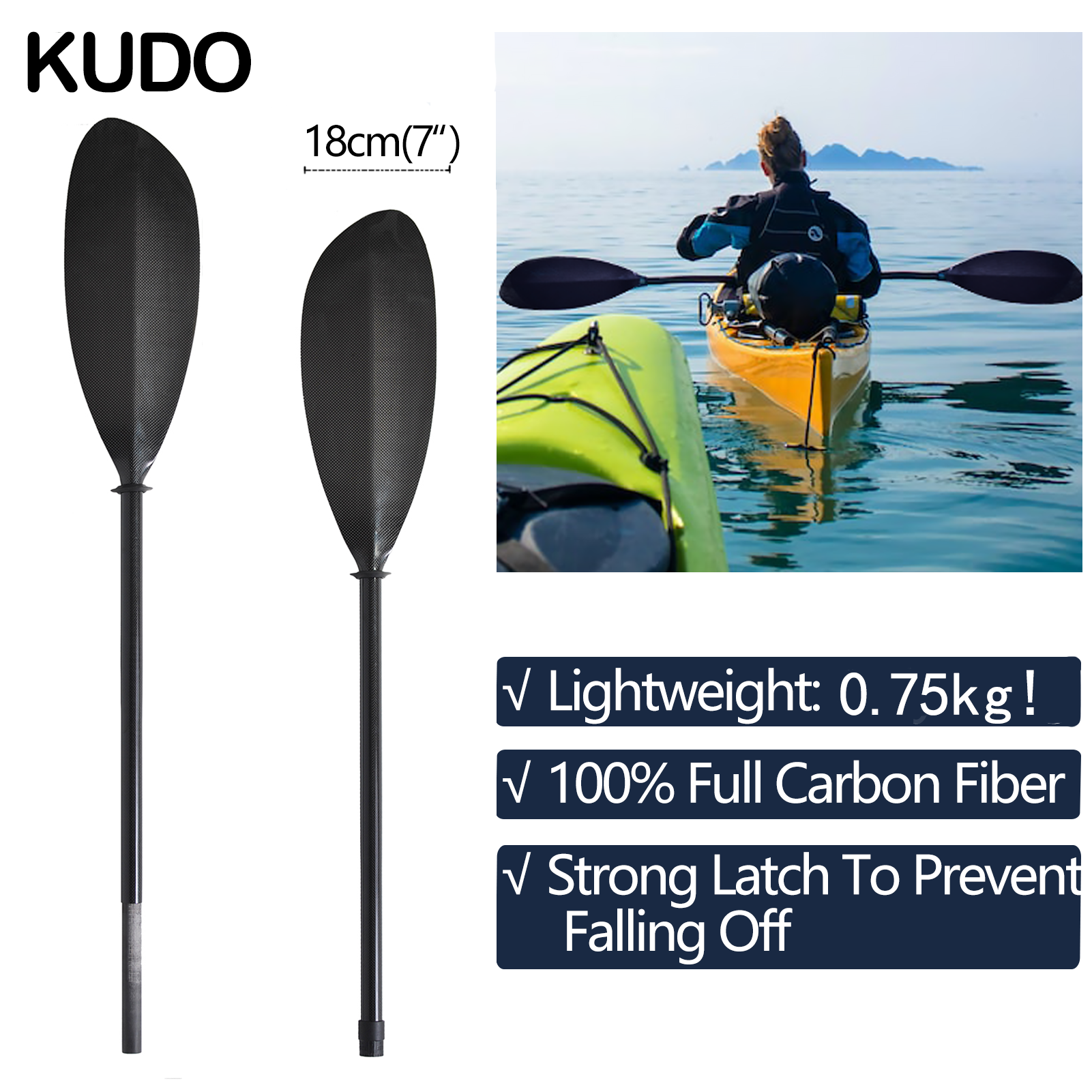 750g 2 Piece Sport Line Kayak  - Kayak Paddle Carbon review and price