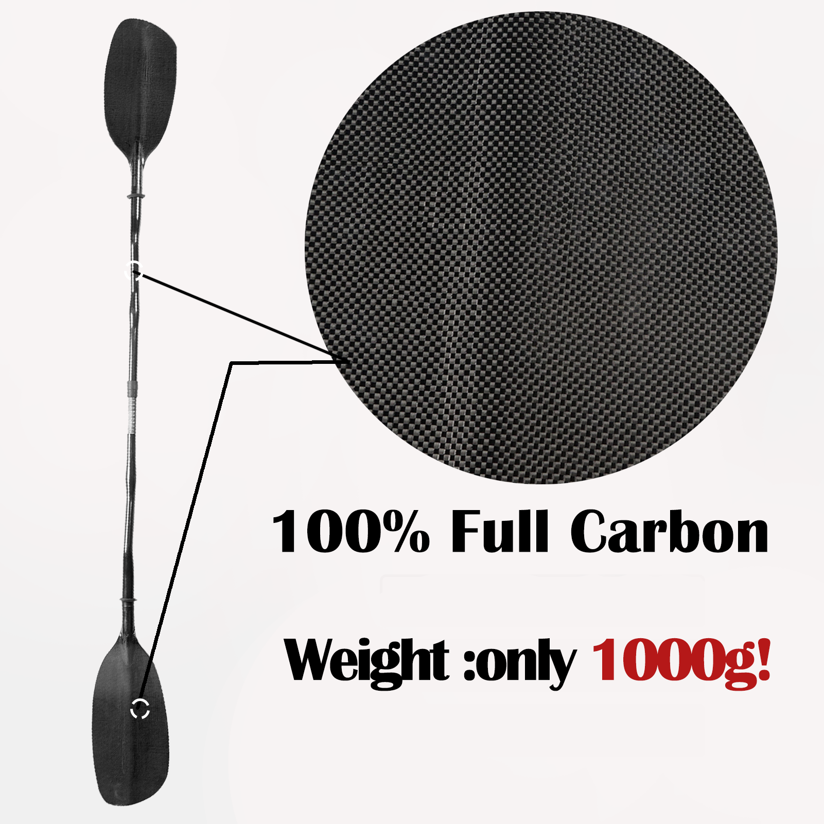 Full Carbon Kayak Paddle with  - Kayak Paddle Carbon review and price