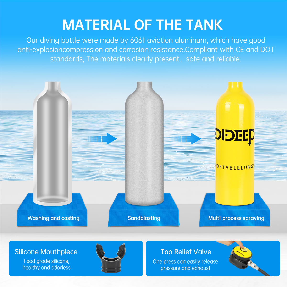 DIDEEP 4L Mini Scuba Diving Ta - Aquatic Diving review and price