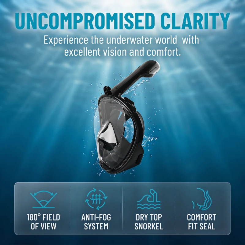 Underwater Scuba Anti Fog Full - Snorkel Dry Top review and price
