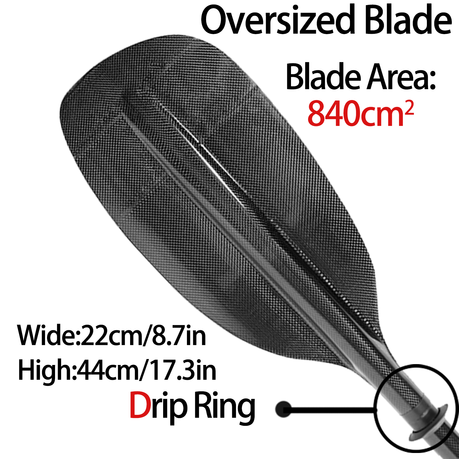 815g Carbon Whitewater Paddle  - Kayak Paddle Carbon review and price