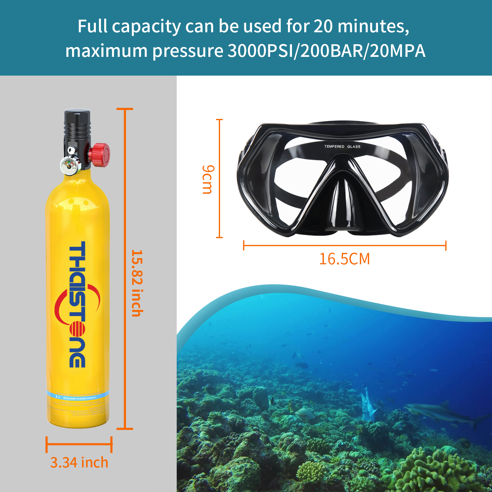 THAISTONE-1L Portable Scuba Di - Aquatic Diving review and price