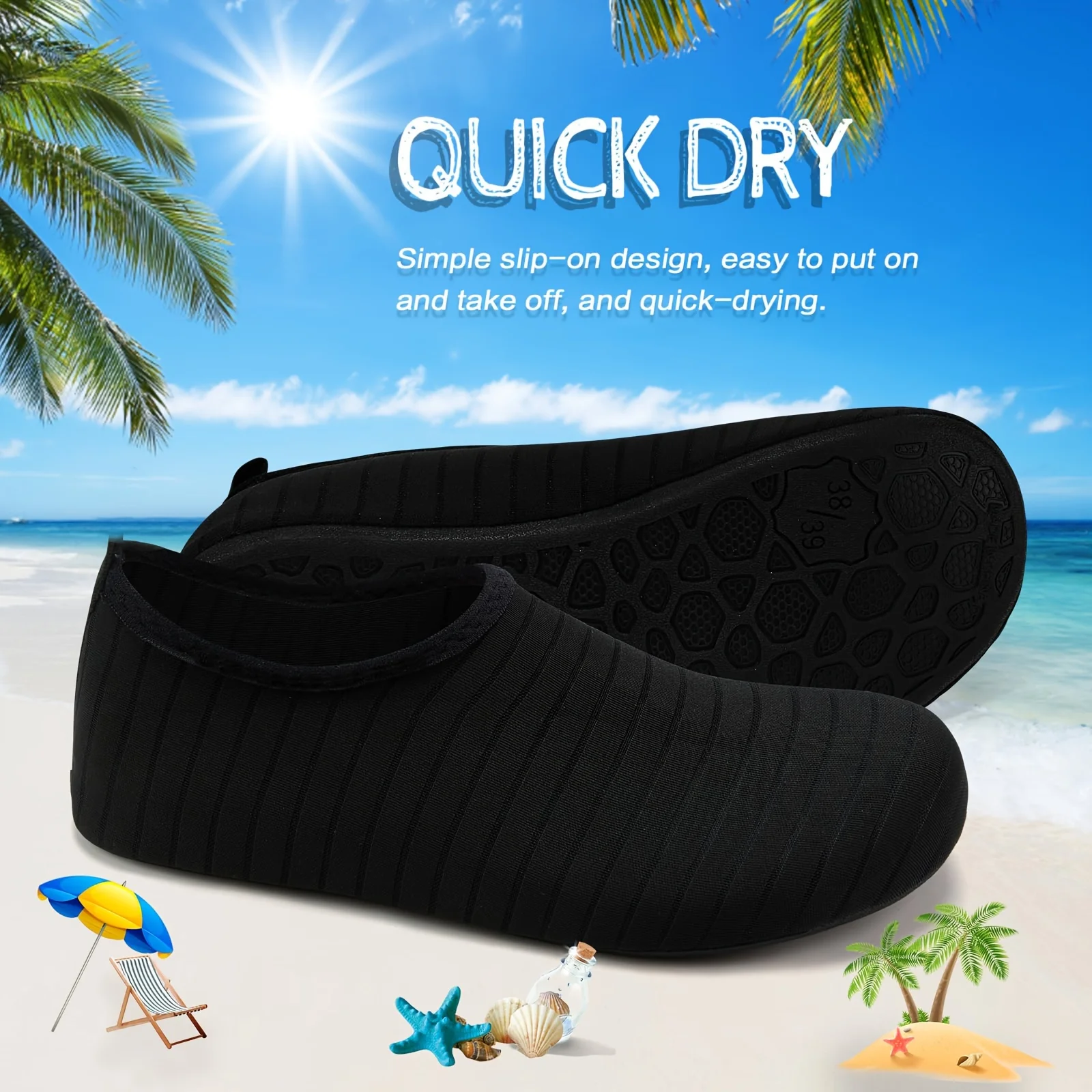 1Pair Water Shoes Women Men Ba - Aquatic Sports Shoes review and price