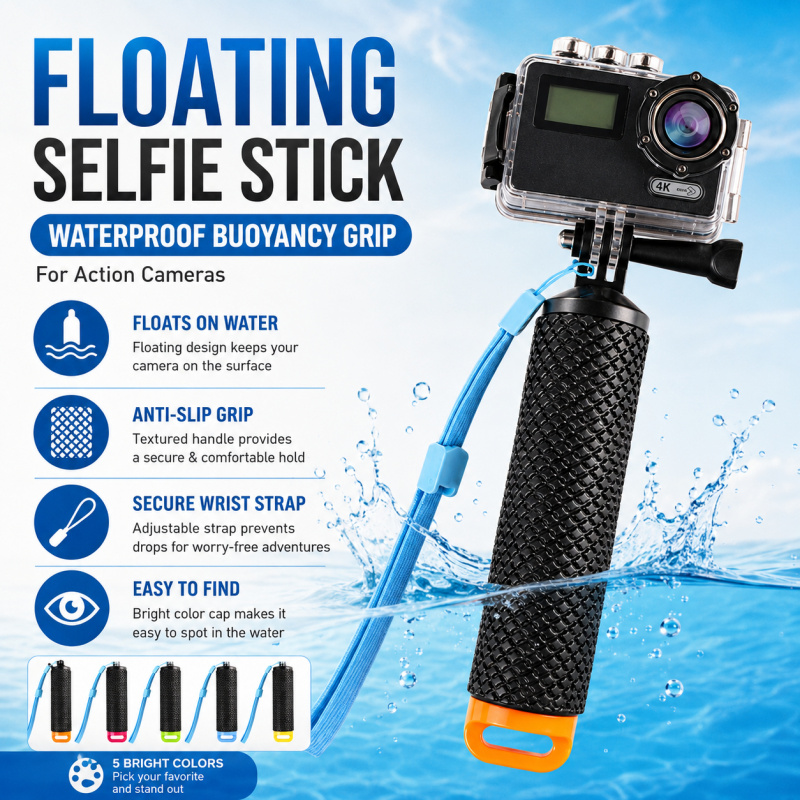 Floating Selfie Stick for Acti - Snorkel Dry Top review and price