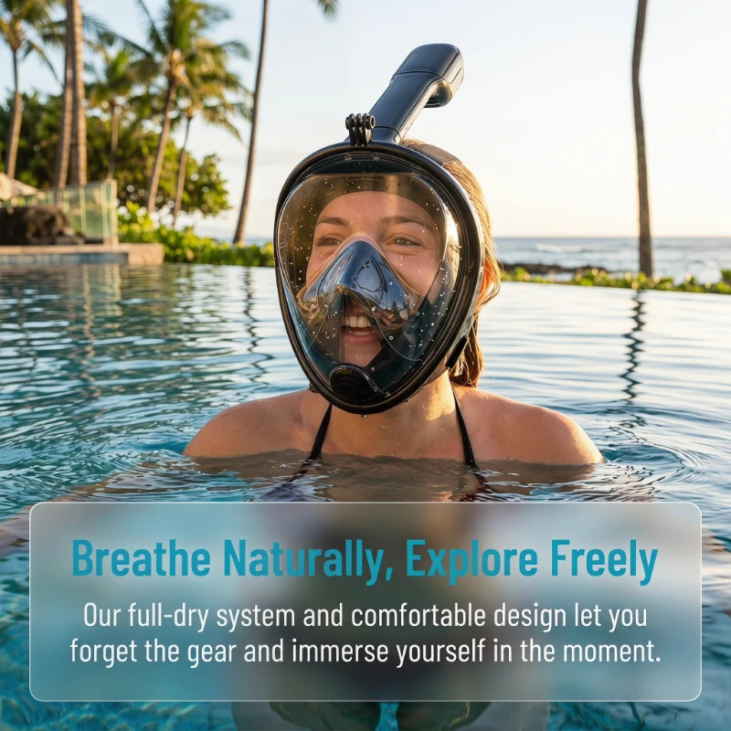 Anti Fog Full Face Snorkeling  - Snorkel Dry Top review and price