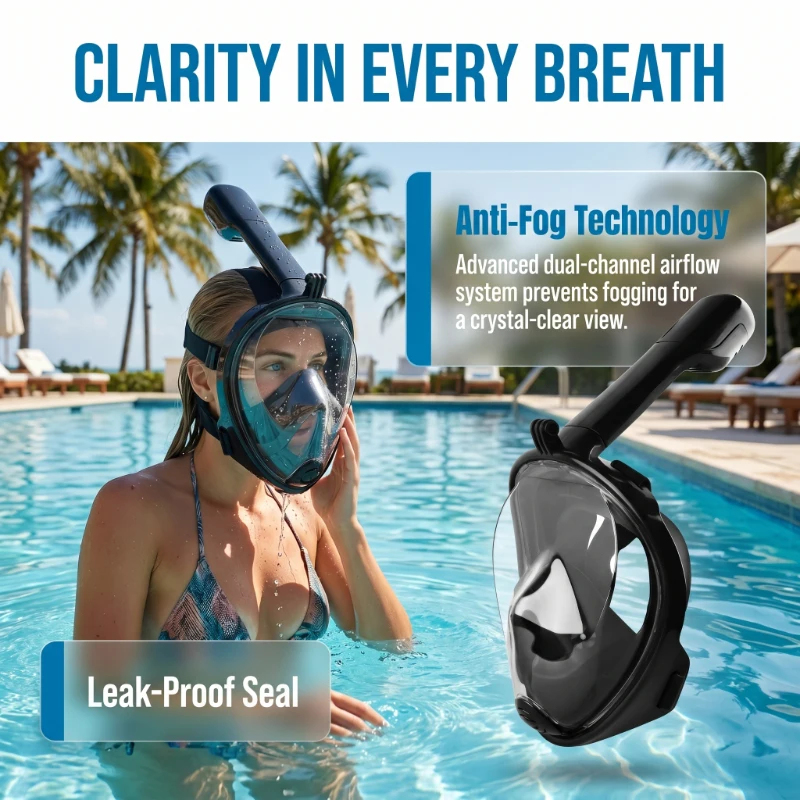 Anti Fog Full Face Snorkeling  - Snorkel Dry Top review and price