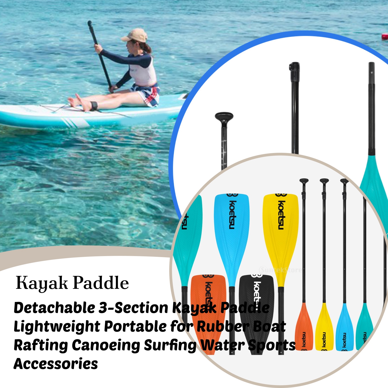Detachable 3-Section Kayak Pad - Kayak Paddle Carbon review and price